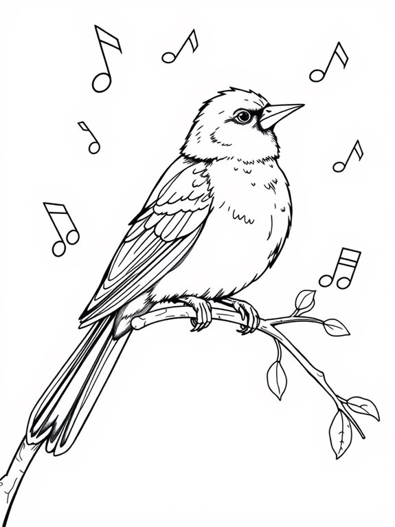 canary with musical elements