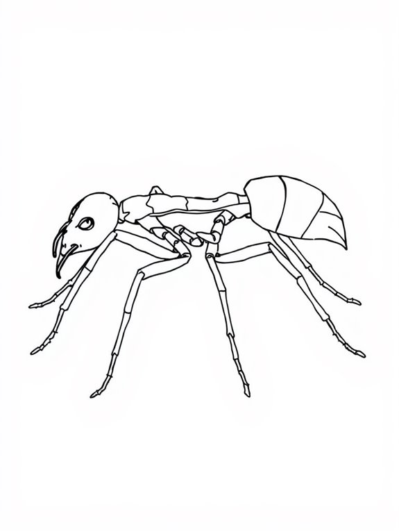 carpenter ant leg illustration