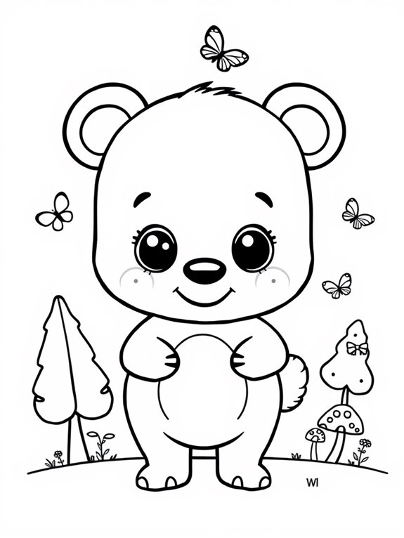 cartoon bear coloring page