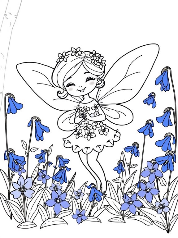 cartoon bluebell fairy illustration