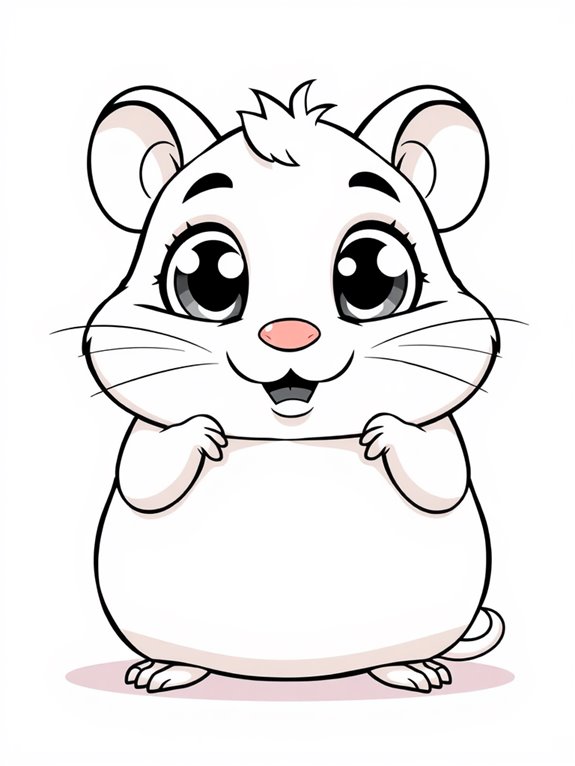 cartoon hamster with big eyes