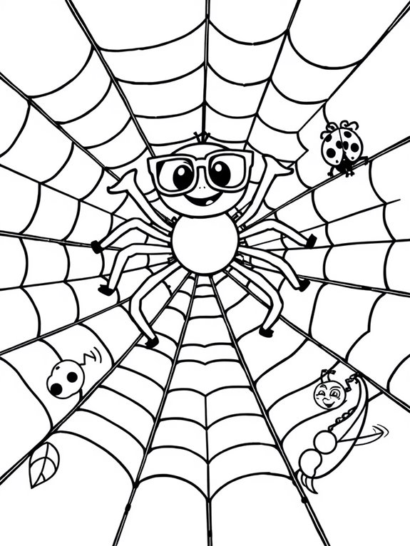 cartoon spider web fun