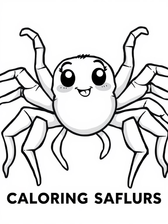 cartoon tarantula coloring page