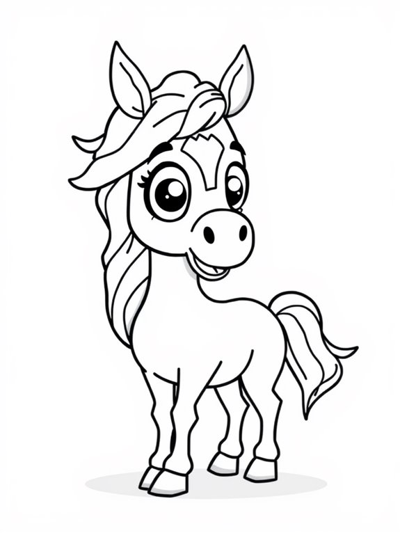 cartoonish big eyed centaur