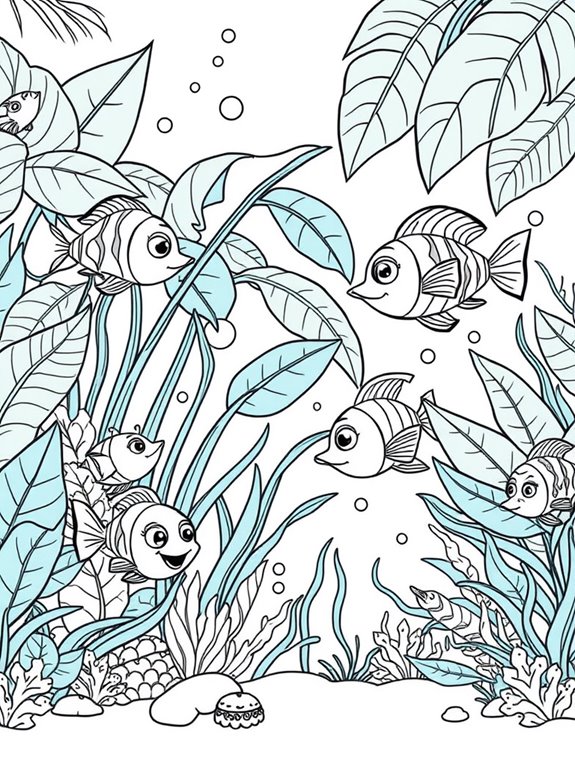 cartoonish tropical fish illustration