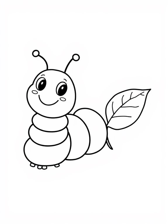 caterpillar coloring page design