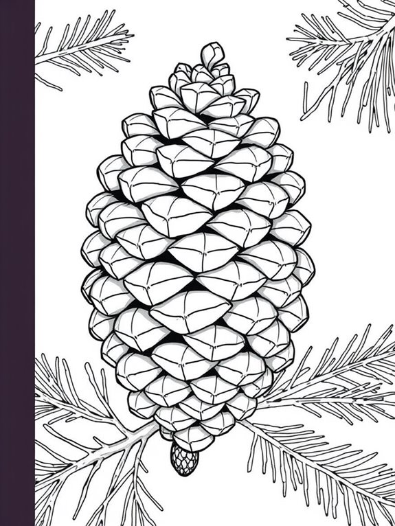 cedar cone coloring activity