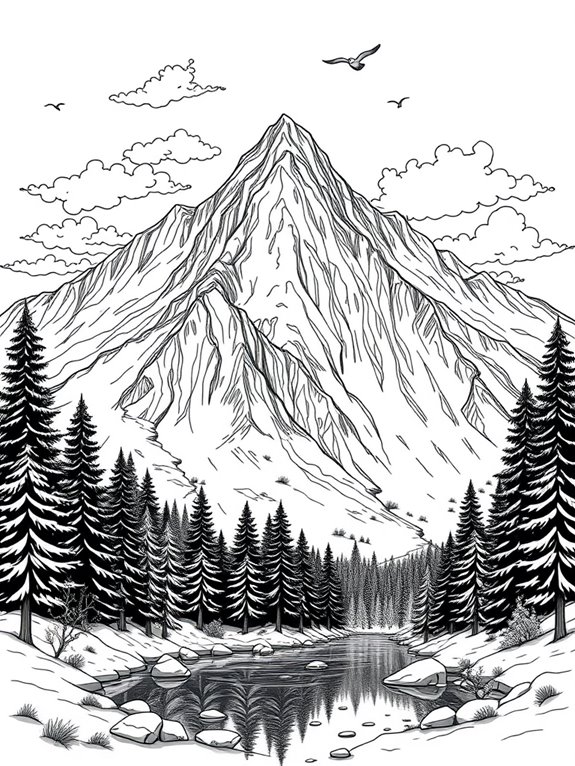 cedar mountain coloring page