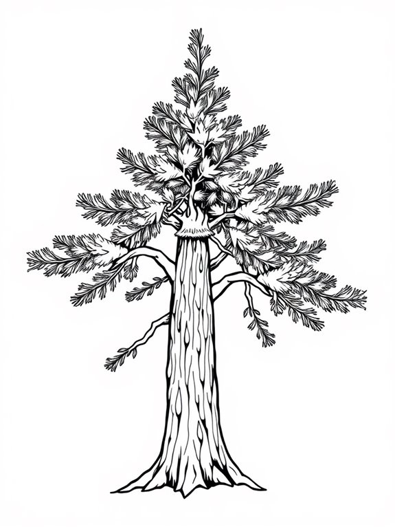 cedar tree coloring activity