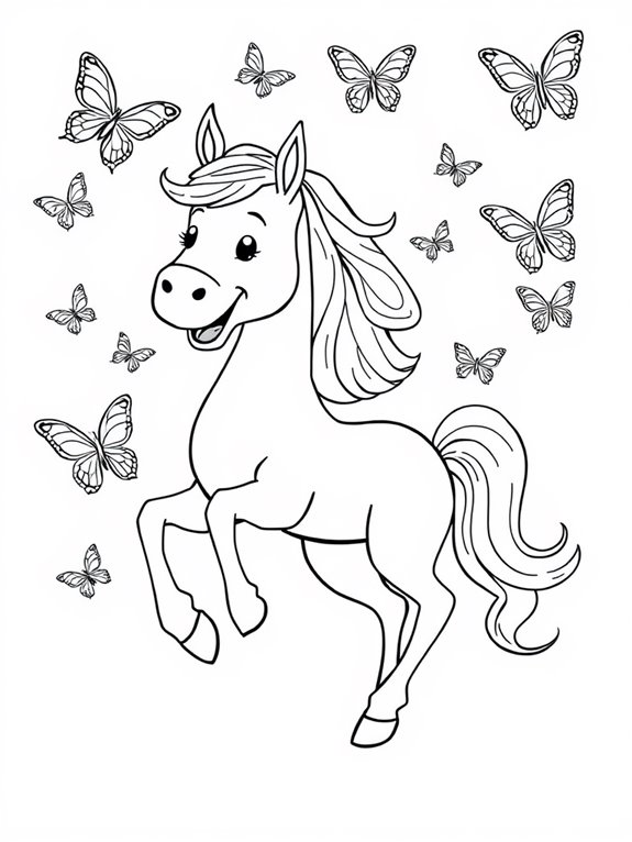 centaur frolicking with butterflies