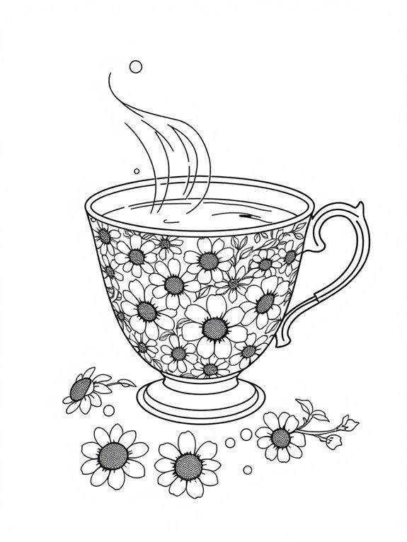 chamomile tea cup illustration