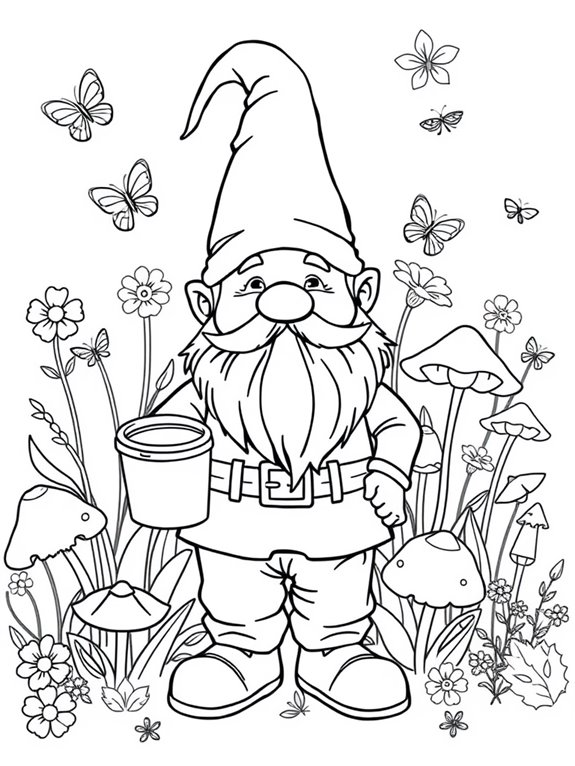 charming gnome garden scene