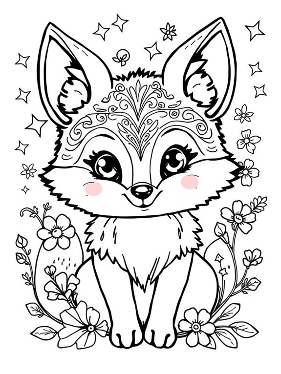 charming smiling magical fox