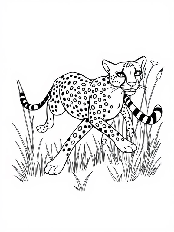 cheetah coloring page design