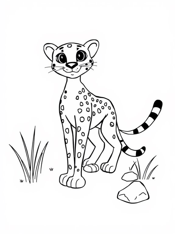 cheetah coloring page design