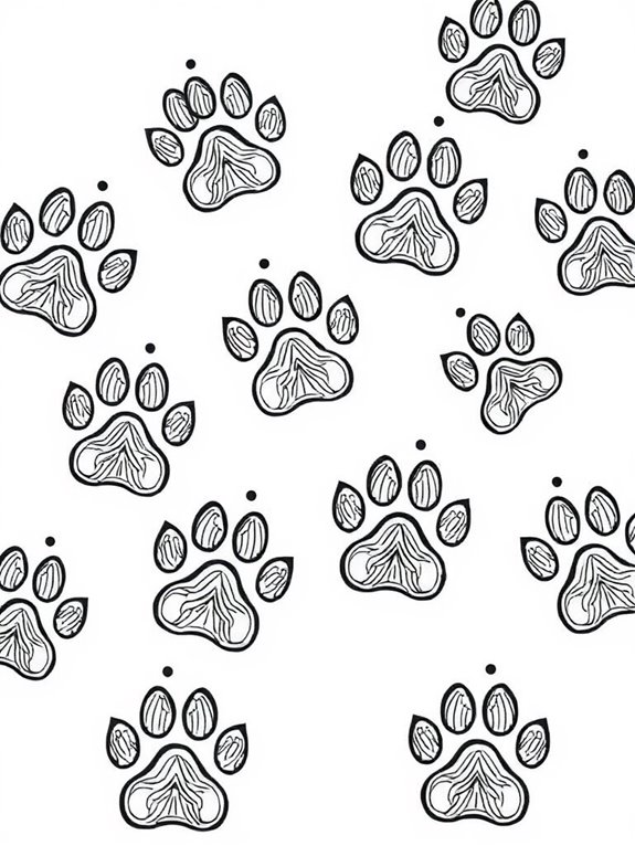 cheetah paw prints coloring page