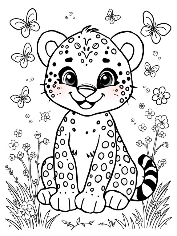 cheetahs coloring page fun