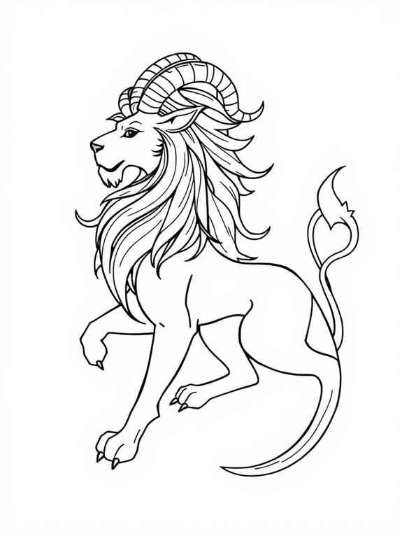 chimera coloring page design