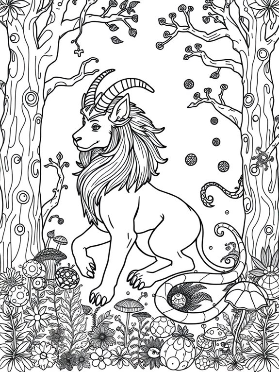 chimera in forest setting