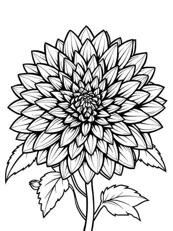 chrysanthemum coloring page design