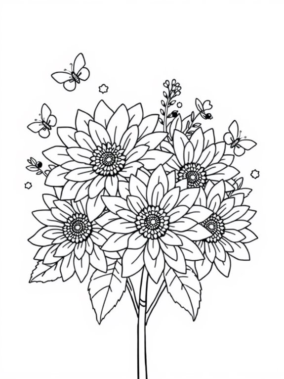 chrysanthemums coloring page fun