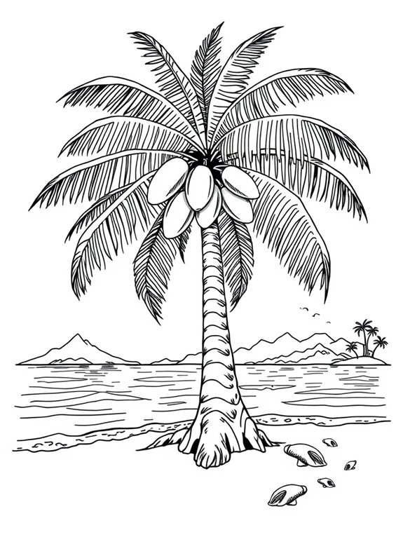 coconut tree tropical island