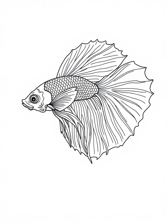 colorful betta fish illustration