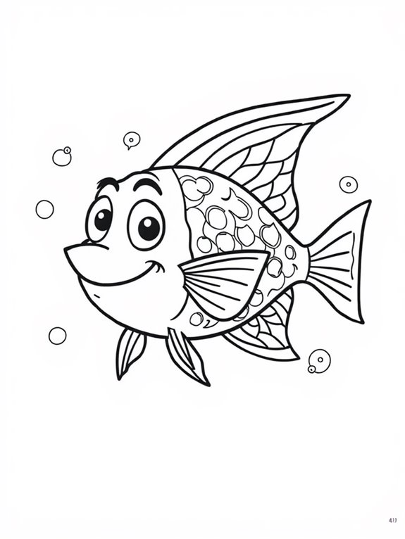 colorful cartoon angelfish illustration