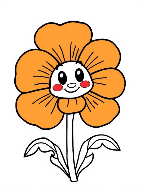 colorful cartoon marigold design