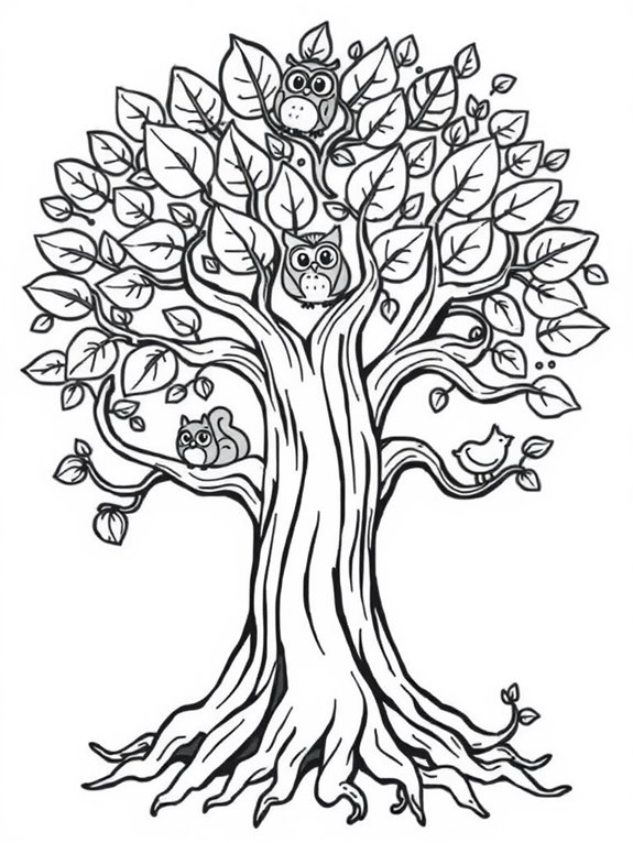 colorful cartoon tree illustration