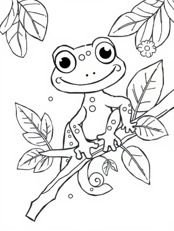 colorful gecko art page