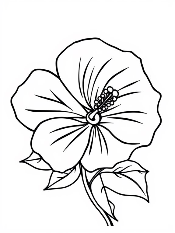 colorful hibiscus flower illustration