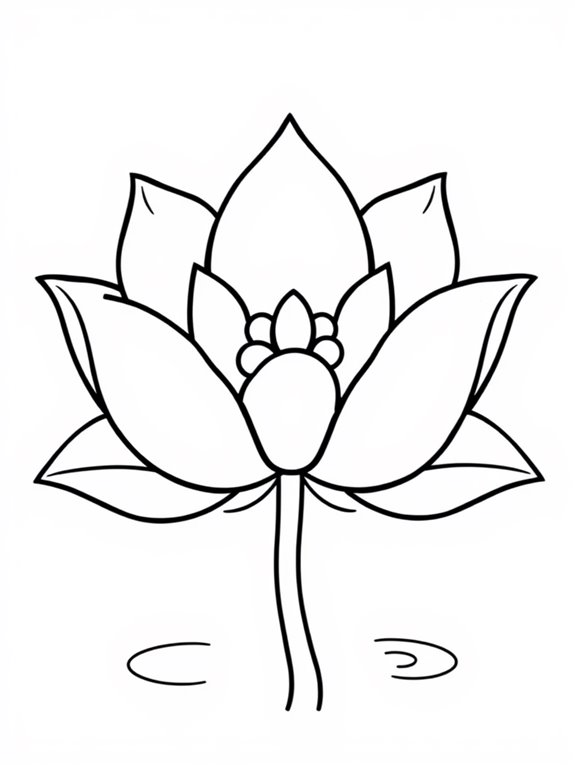 colorful lotus flower design