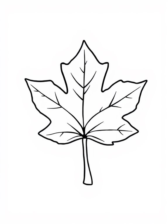 colorful maple leaf cartoon