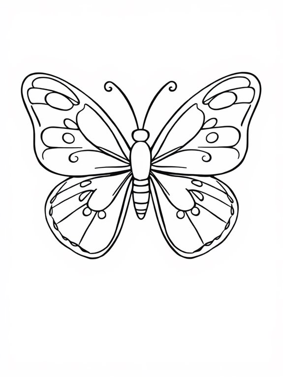 coloring page for butterflies