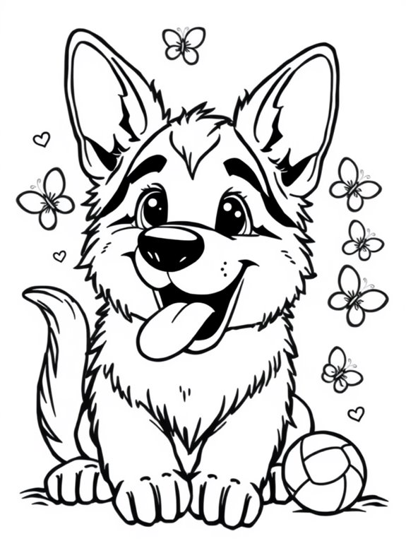 coloring page for dogs