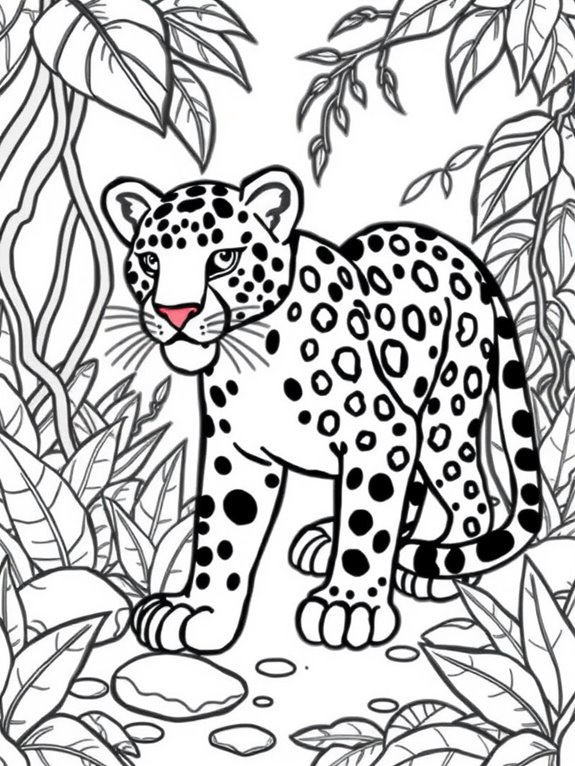 coloring page for jaguars