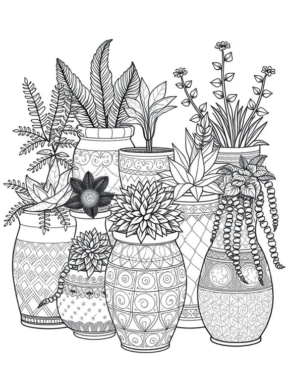 coloring page for plants