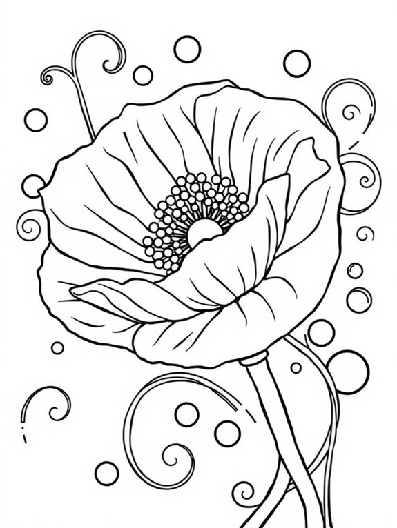 coloring page of anemones