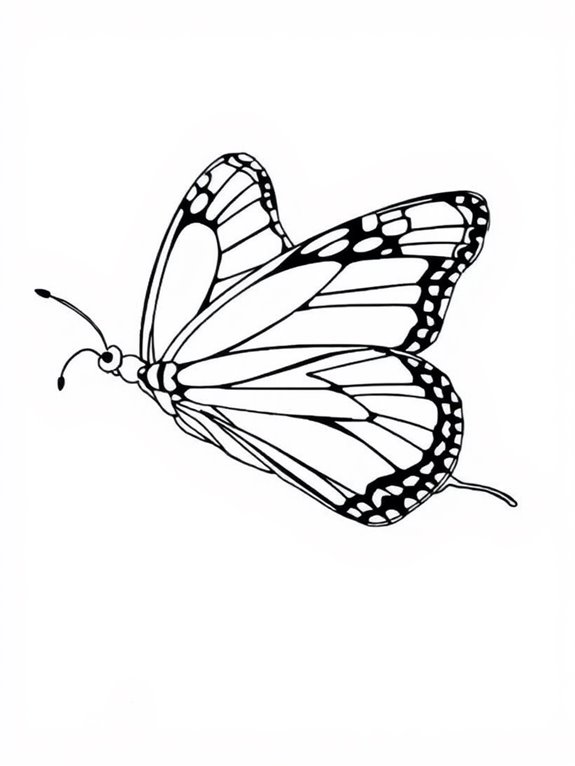 coloring page of butterfly