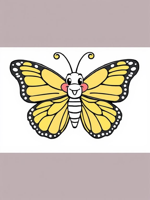 coloring page of butterfly