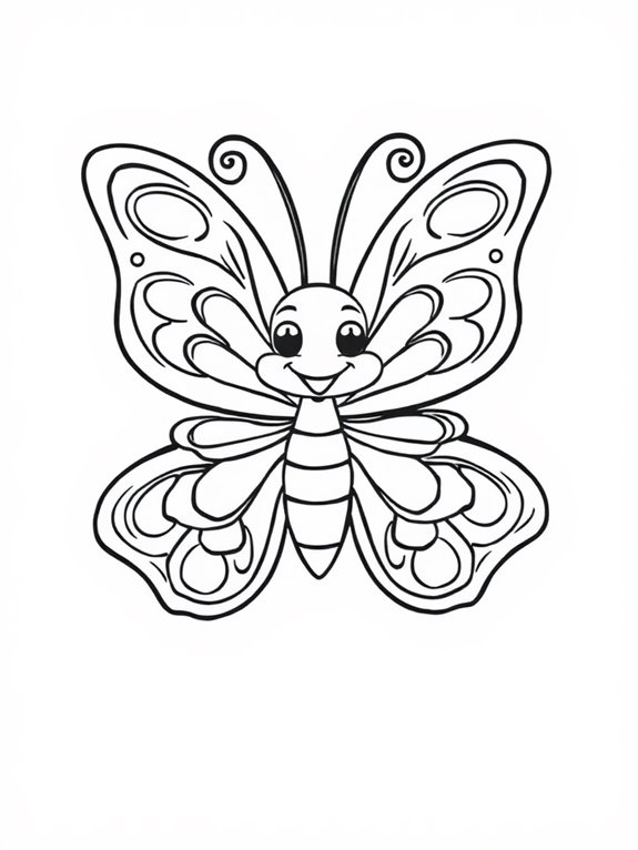 coloring page of butterfly