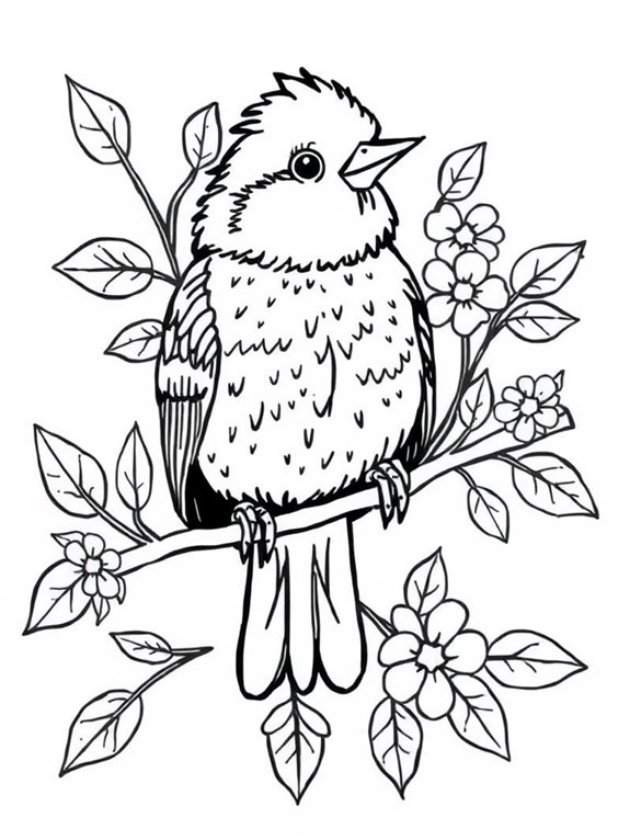 coloring page of canaries