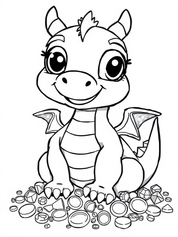 coloring page of dragon