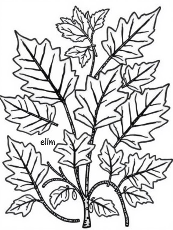 coloring page of elm