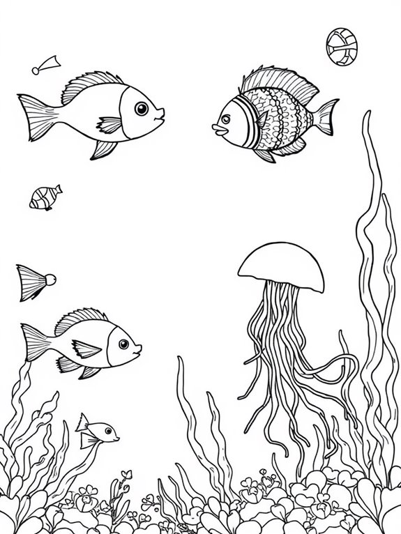 coloring page of fish