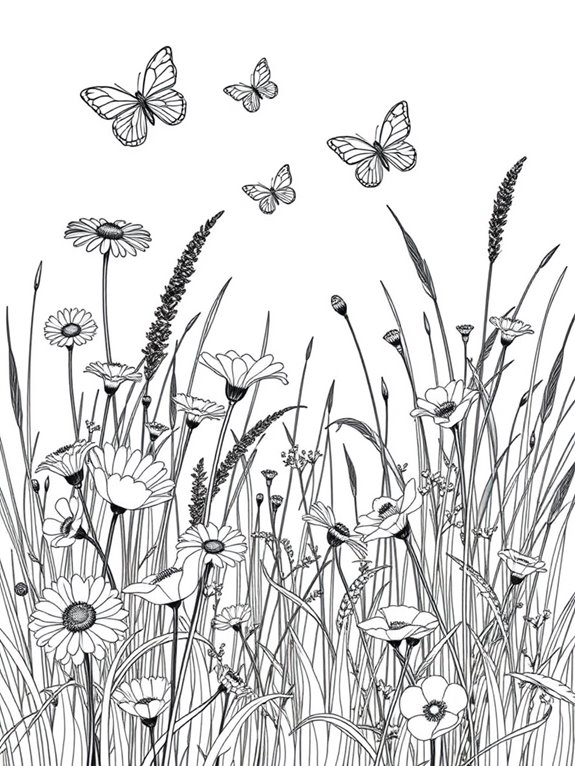 coloring page of flowers