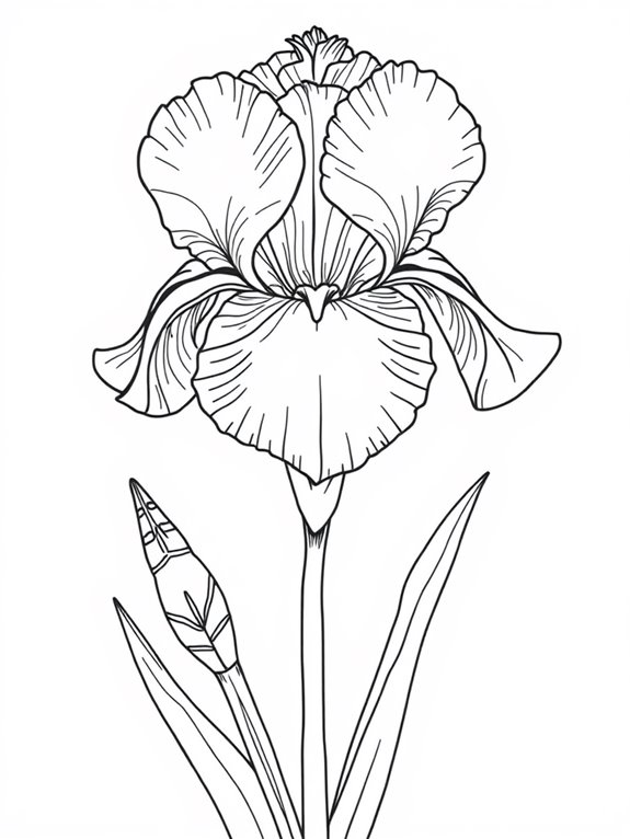 coloring page of iris