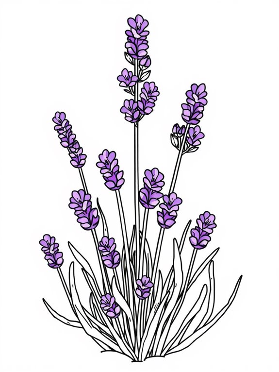 coloring page of lavender