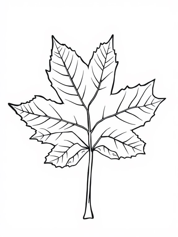 coloring page of maple